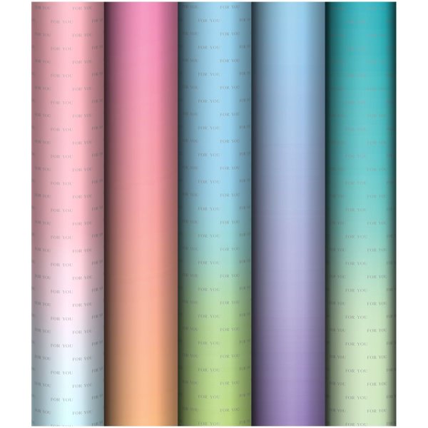 Упаковочная бумага глянцевая MESHU "Градиент" 1л. 70 x 100 см 80 г/м2, ассорти RE-MS_53493