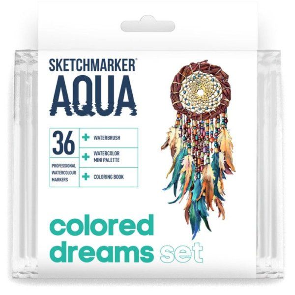 Набор акварельных маркеров SKETCHMARKER Aqua Colored Dreams 36 цв MPSMA-36CLDR