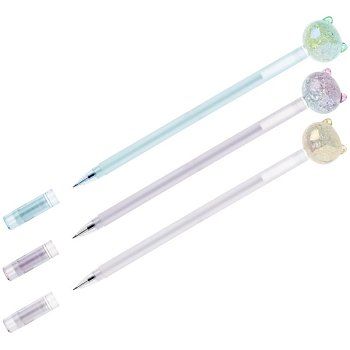 Ручка шариковая MESHU "Cute Cats" синяя, 0.7 мм, перламутр, софтач, ассорти RE-296411