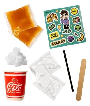 Набор для создания слайма Slime "Лаборатория Пранк" Влад А4, Газировка кола AS-SS500-40192