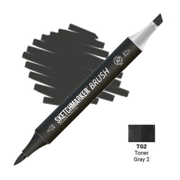 Маркер SKETCHMARKER Brush двухсторонний на спирт.основе TG2 Тонированный серый 2 MPSMB-TG2