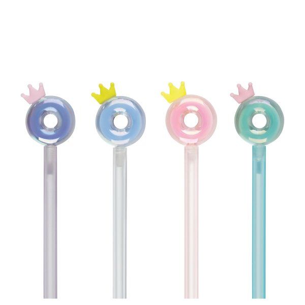 Ручка шариковая MESHU "Crown Donuts" синяя, 0.7 мм, корпус ассорти, с топпером RE-MS_02835