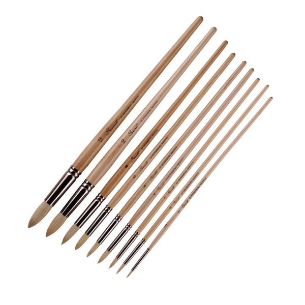 Кисть щетина СОНЕТ круглая 1 шт длинная ручка №12 NP-139650