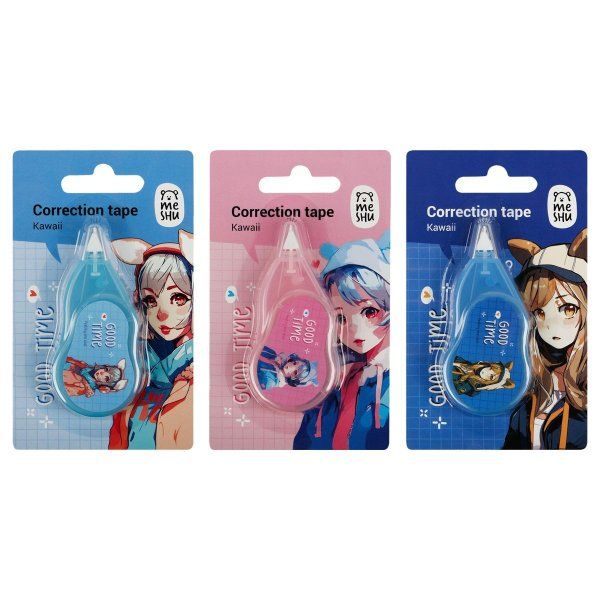 Корректирующая лента MESHU "Kawaii" 5 мм x 3 м ассорти RE-MS_54221