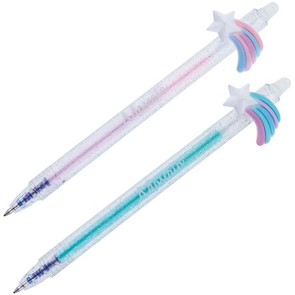 Ручка гелевая стираемая автоматическая MESHU "Cute Star" синяя, 0.5 мм, корпус ассорти RE-296393