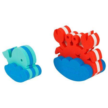 Игрушка-конструктор для купания ТРИ СОВЫ "Краб и кит" EVA, 6 элементов, 2 игрушки RE-КК002