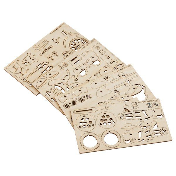 Конструктор деревянный ТРИ СОВЫ "Байк Турист"14.5 x 4.5 x 7.5 см, 59 деталей, пакет с еврослотом RE-ДКНС008