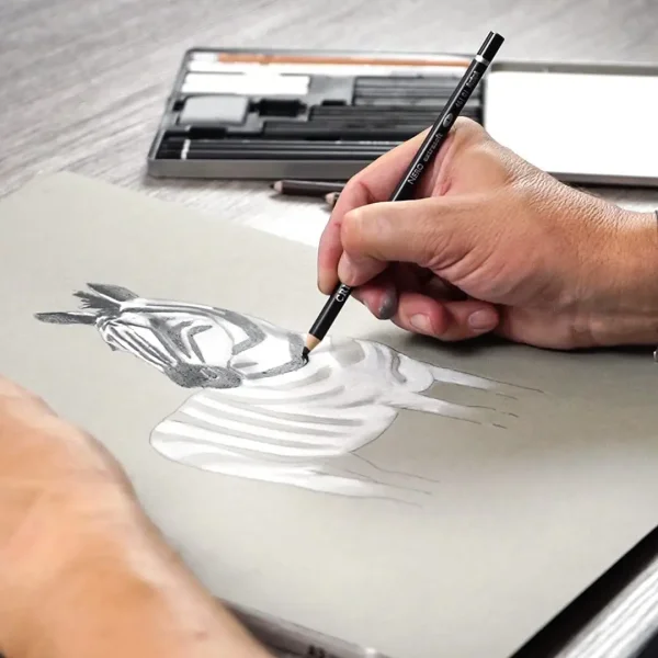 Набор для рисунков и эскизов CRETACOLOR Black&White Box 25 предметов, мет.пенал CR40026