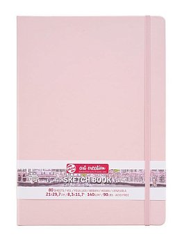 Блокнот для зарисовок ART CREATION 140 г/м2 21 x 29.7 см 80 л, твердая обложка, розовый пастельный MP9314013M