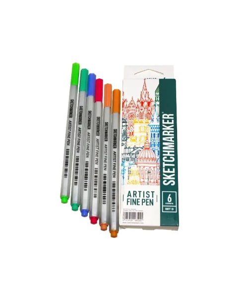 Набор капиллярных ручек SKETCHMARKER Artist fine pen Basic 4 6 цв MPAFP-6BAS4