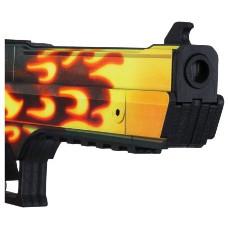 Пистолет деревянный ТРИ СОВЫ Desert Eagle, серия легендарный "Пламя" подложка ХДФ с европодвесом, термоусадка RE-ПД1ДЗ001