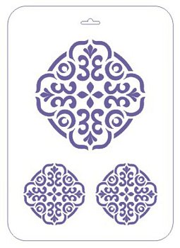 Трафарет СОНЕТ Орнаментальная розетка 2, 22 x 31 см, пластиковый NP-13746584