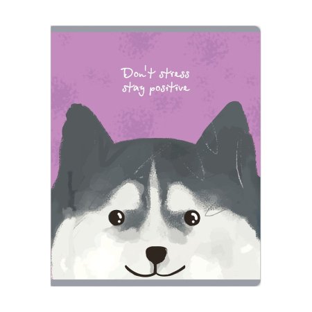 Тетрадь 48л. A5 клетка MESHU "Funny dogs" матовая ламинация, микро sandy-touch лак RE-MS_49772