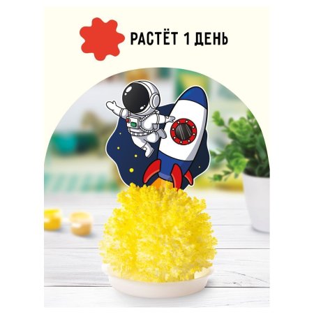 Набор для выращивания кристаллов ТРИ СОВЫ "Космонавт" желтый RE-ВКг_48895