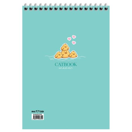 Блокнот А5 60л. MESHU "Cat Book" на гребне, пластиковая обложка RE-MS_52335