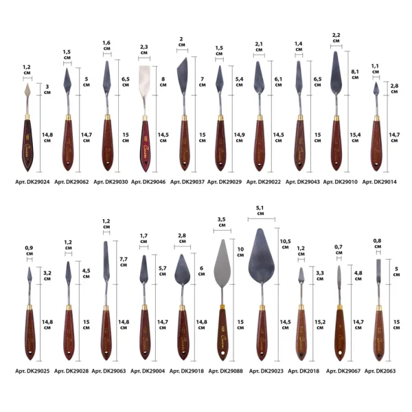 Мастихин СОНЕТ деревянная ручка 11.1 см, лезвие металл 5.7 x 1.7 см, №23 (1025) NP-DK29004