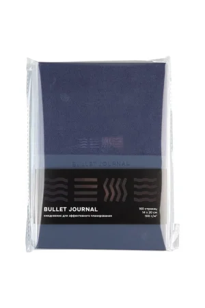 Блокнот для записей Стихия Bullet Journal 100 г/м2, 14 x 20 см, 80 л, жесткая обложка, сумеречный синий MPST04046