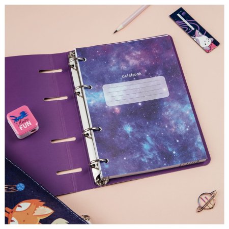 Тетрадь на кольцах 100л. A5 MESHU "Miumiu" картон, матовая ламинация, тиснение фольгой RE-MS_50669