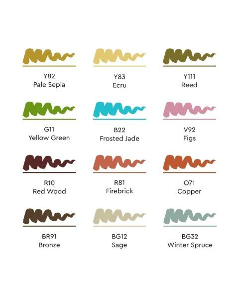 Набор маркеров SKETCHMARKER Brush Basic 3 12 шт MPSMB-12BAS3