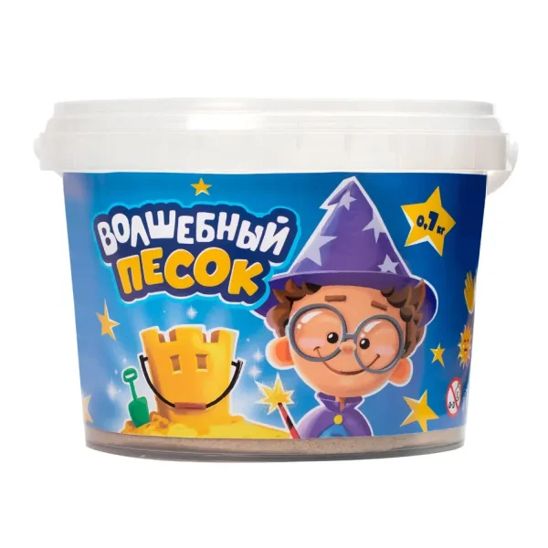 Кинетический песок ТМ Волшебный песок 700 г ведерко, песочный AS-KP2PV