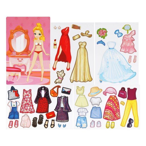 Игра развивающая на магнитах ТРИ СОВЫ "Одень куклу. Маша и Даша" 47 эл. RE-МИ_48718