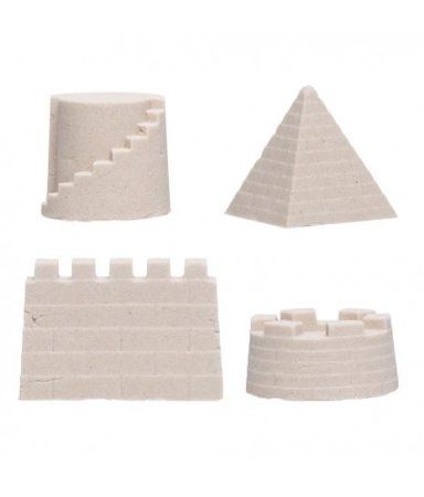 Игровой набор с песком ТМ Космический песок "Замок" 2 кг, песочный, красный, 4 формочки, песочница AS-SSRA011