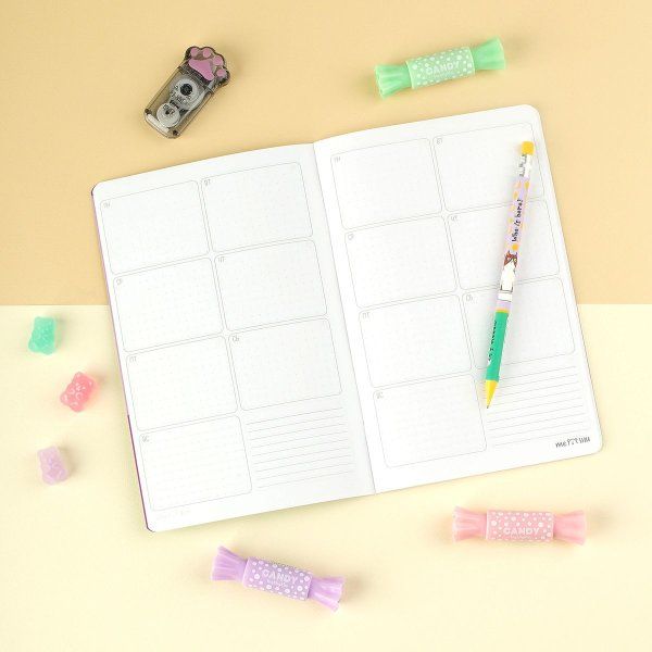 Планер недатированный 32л. 135 x 210 мм MESHU "Milk pool" на скобе, матовая ламинация, выб. лак RE-MS_53281