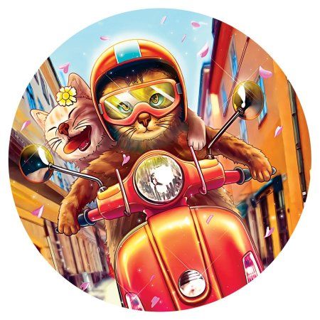 Пазл ТРИ СОВЫ 77 "Парочка на скутере" RE-ПК77_54613