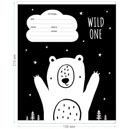 Тетрадь 18л. клетка MESHU "Black&white" RE-MS_43310