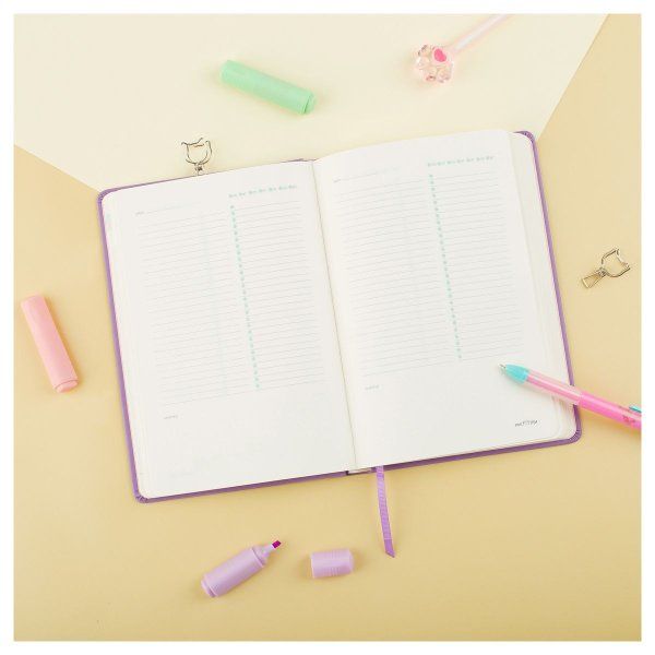 Ежедневник недатированный А5 136л. MESHU "Magic. Catffee house" кожзам, тон. блок, аппликация с анимированным изображением, закладка-ляссе RE-MS_53616