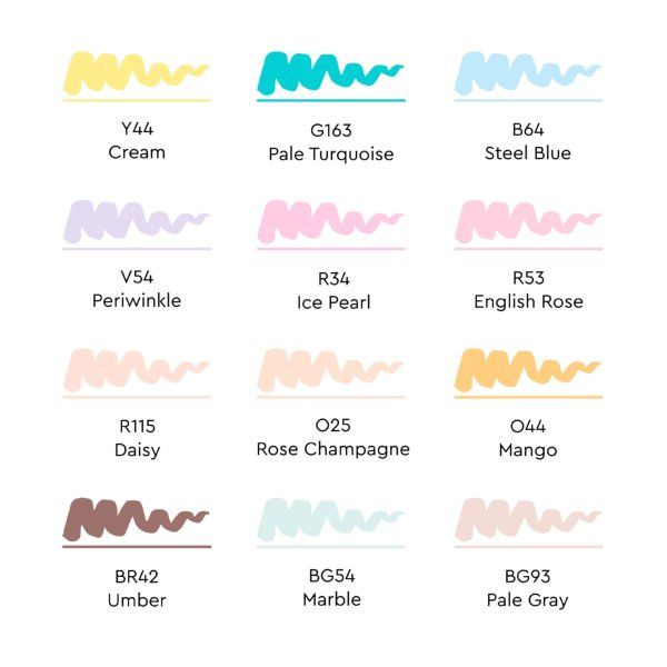 Набор маркеров SKETCHMARKER Brush Morning Set 12 шт утро + сумка органайзер MPSMB-12MORN