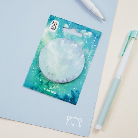 Самоклеящийся блок MESHU "Galaxy" 60 мм, 50 л, Mint, европодвес RE-MS_87293