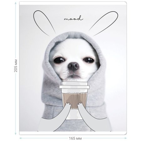 Тетрадь 48л. A5 клетка MESHU "Puppy" глянцевая ламинация RE-MS_43094