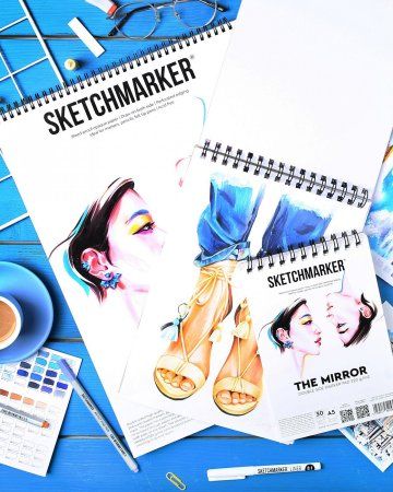Скетчбук SKETCHMARKER The Mirror 220 г/м2 A4 30 л на спирали MPDSPADA4