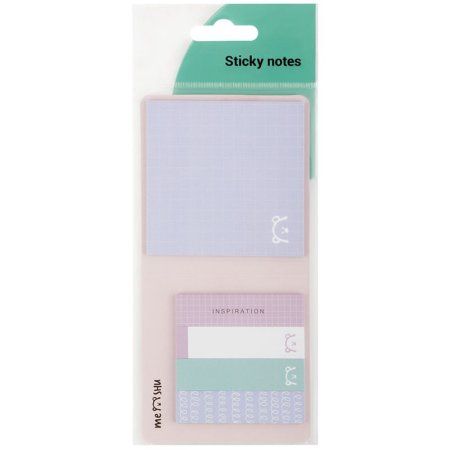 Флажки-закладки и самоклеящиеся блоки в наборе MESHU "Dew" 74 x 74 мм 60 x 15 мм по 25 л RE-MS_87491