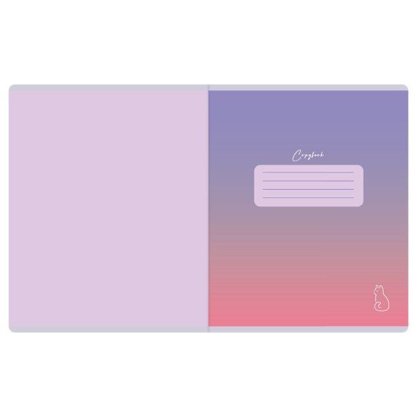 Тетрадь 48л. A5 клетка MESHU "Neko" софт-тач ламинация, тиснение фольгой RE-MS_49784