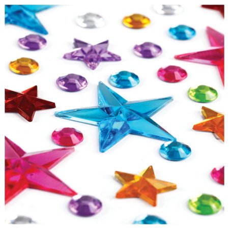 Наклейки акриловые MESHU "Shiny stars", 25*10см, стразы, 137 наклеек, инд. уп., европодвес RE-MS_46775