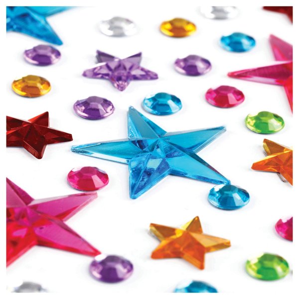 Наклейки акриловые MESHU "Shiny stars", 25*10см, стразы, 137 наклеек, инд. уп., европодвес RE-MS_46775