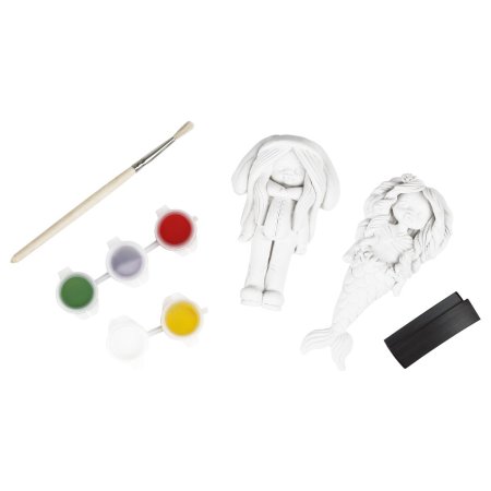 Набор для росписи из гипса ТРИ СОВЫ "Подружки" магниты, 2 фигурки, краски, кисть RE-НР_52929