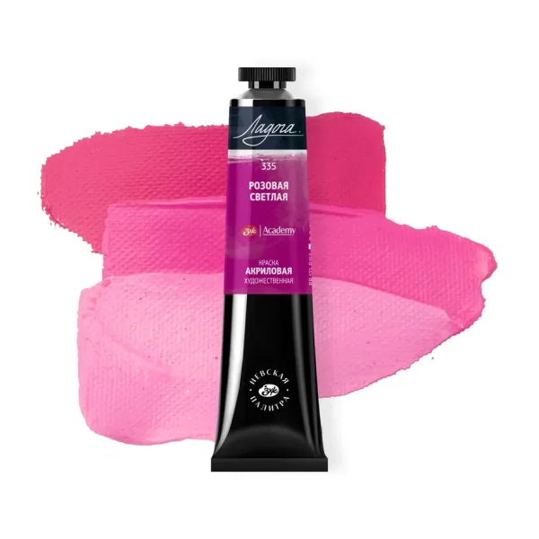 Краска акриловая ЛАДОГА 46 мл, 335 Розовая светлая NP-2204335