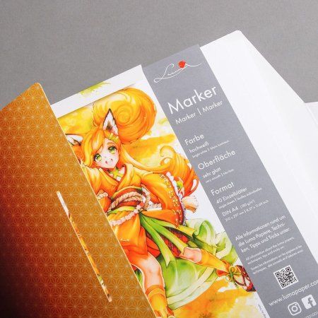 Блок бумаги для рисования маркерами LUMA Marker 180 г/м2 A4 40 л LU001001