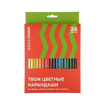 Набор цветных карандашей Стихия 36 цв в картонной упаковке MPST03003