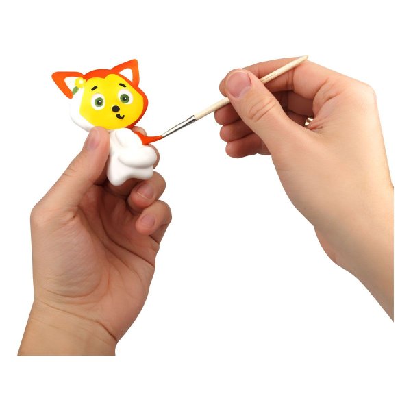 Набор для росписи из гипса ТРИ СОВЫ "Зайка и Поросенок" магниты, 2 фигуры, краски, кисть RE-НР_79448