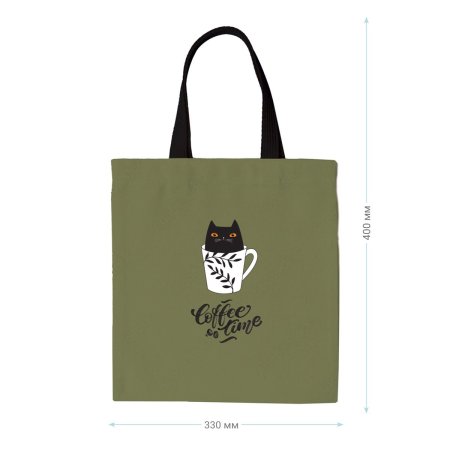 Сумка-шоппер MESHU "Coffee time" 33 x 40 см, канвас RE-MS_50132