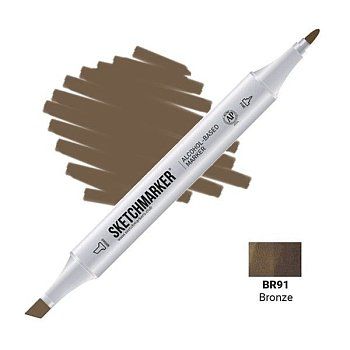 Маркер SKETCHMARKER двухсторонний на спирт.основе BR91 Бронзовый MPSM-BR91