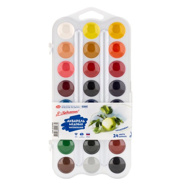 Акварель Я-ХУДОЖНИК! Классика 24 цв пластик. упаковка NP-227422003