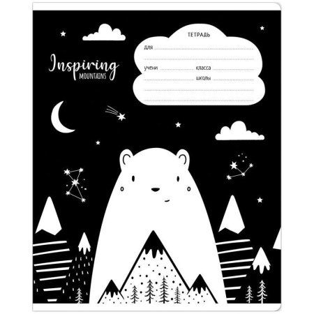 Тетрадь 18л. клетка MESHU "Black&white" RE-MS_43310