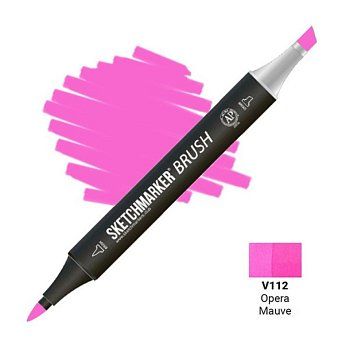 Маркер SKETCHMARKER Brush двухсторонний на спирт.основе V112 Красно-фиолетовый MPSMB-V112