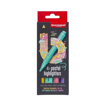 Набор текстовыделителей BRUYNZEEL 4 цвета пастельные MP60283104