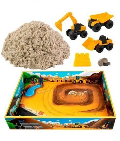 Кинетический песок "Космический песок" Стройка 1.5 кг с песочницей AS-K020